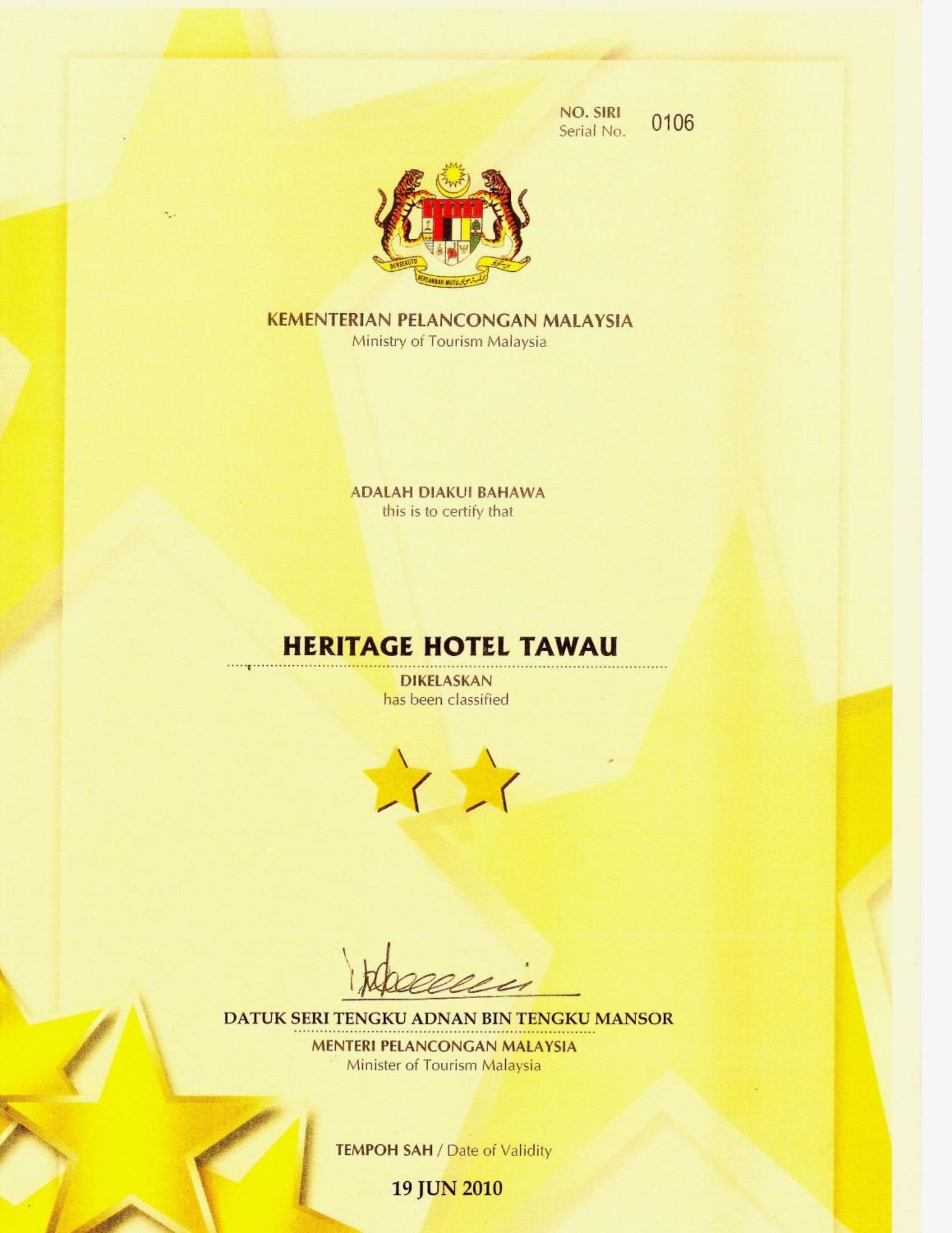Heritage Hotel Tawau Exteriér fotografie